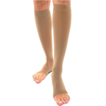 Open Toe Sports Athletic Graduated Compression Knee High Stocking